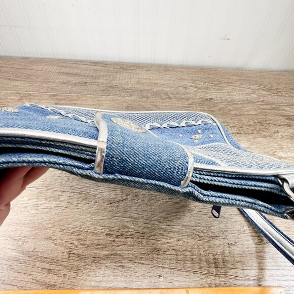 Vintage Y2K Jean Purse by Warren Reed, 2000's Era Blue Jean Handbag - Picture 9 of 9
